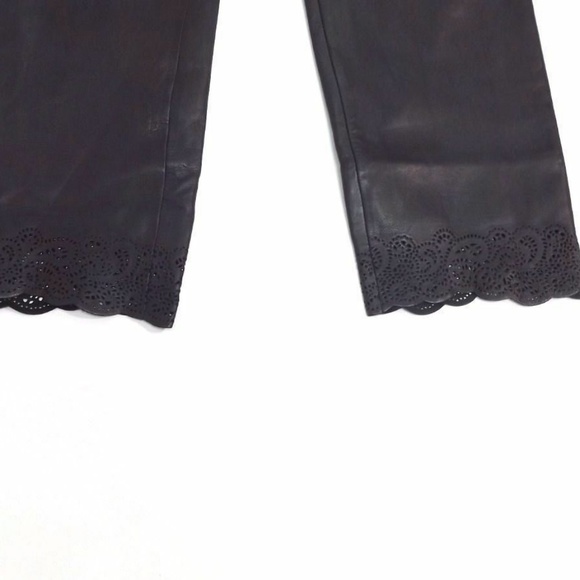 Saks Fifth Avenue HOT soft Black LEATHER Pants 6 - Picture 5 of 8